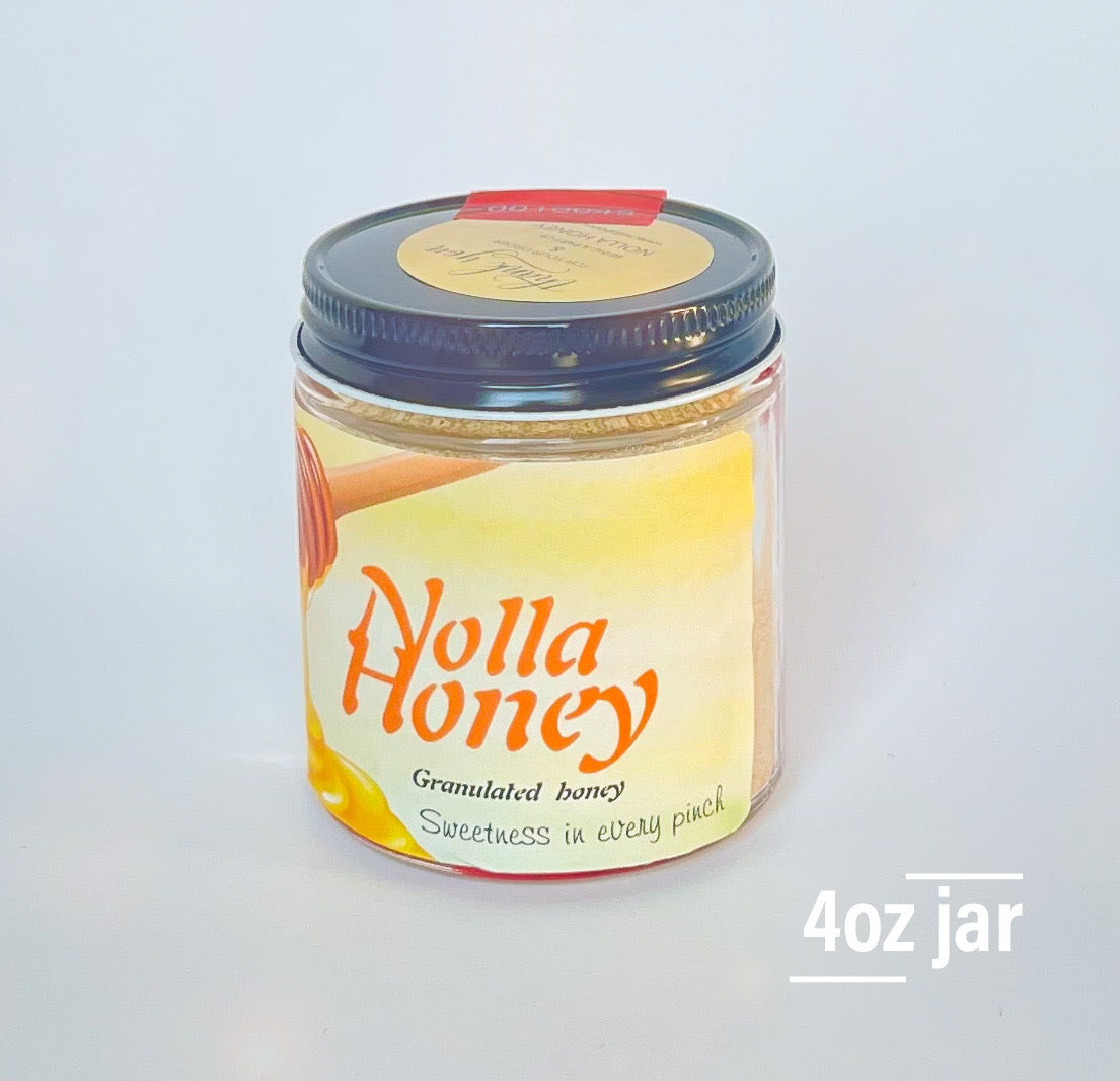 Granulated Honey 4oz glass jars